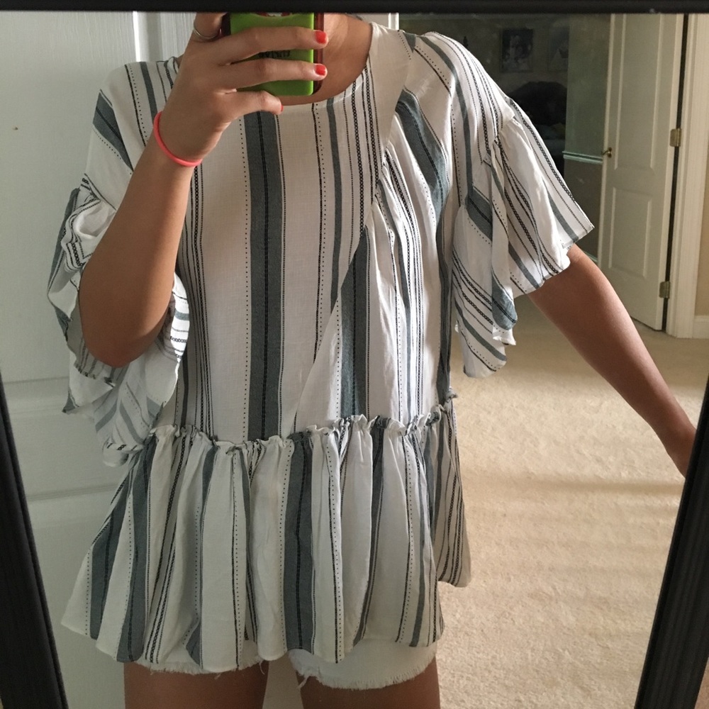 Anthropologie aurelie striped top